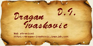 Dragan Ivašković vizit kartica